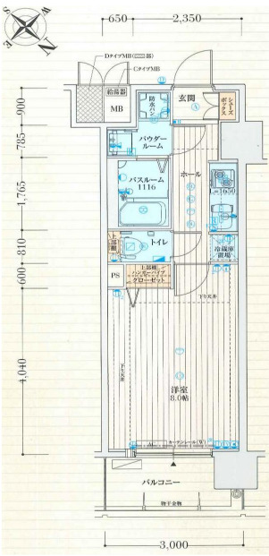 アドバンス西梅田Ⅲエミネンス　間取り