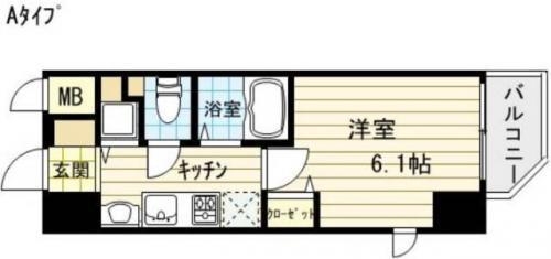 プレサンス堺筋本町フィリア 間取り