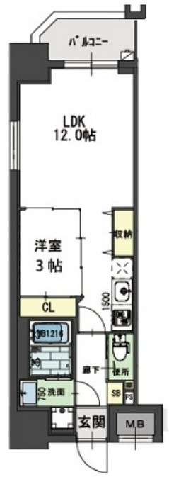 ラ・フォルム本町WEST 間取り