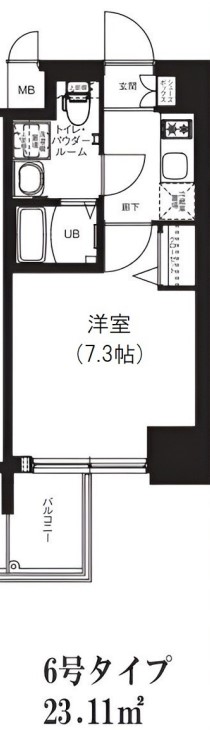 エグゼ難波WESTリバー　間取り