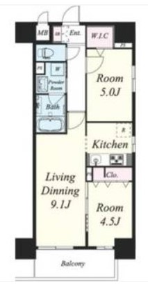 ルボワ天満橋　間取り