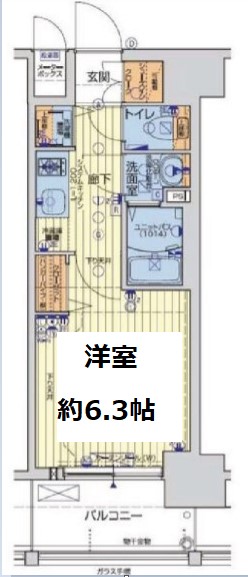レオンコンフォート阿波座西　間取り　