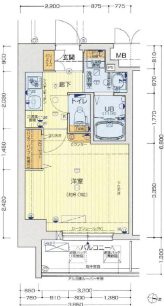 セオリー難波パレ　間取り