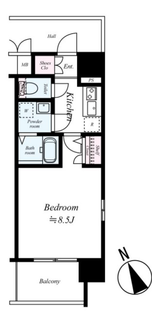 エスリード阿波座シティーウエスト　間取り
