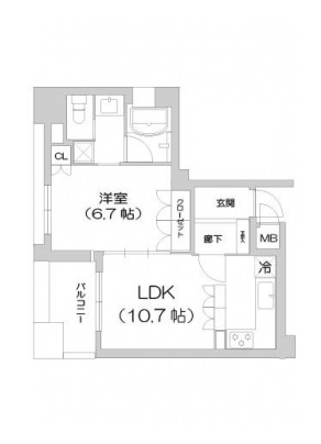 リーガル靭公園南　間取り