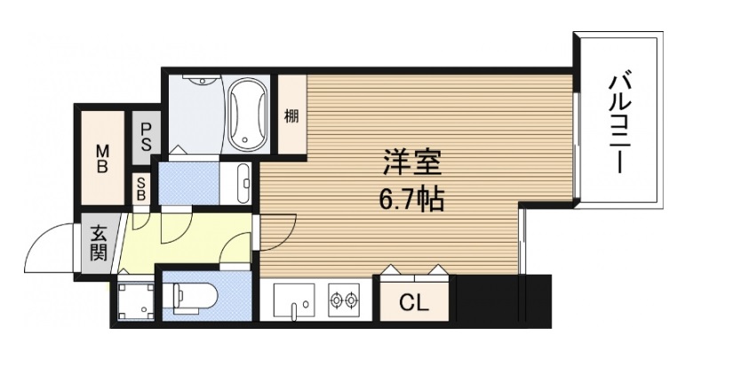 アドバンス心斎橋グランガーデン　間取り