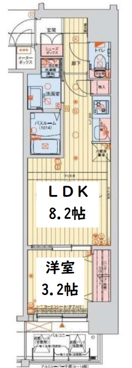 レオンコンフォート本町クレセント　間取り
