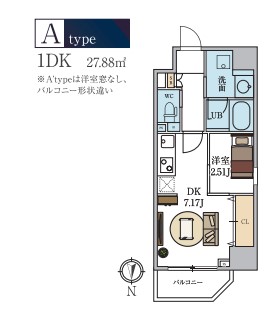 シーズンフラッツ新町　間取り