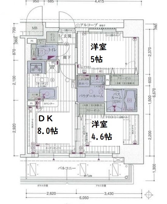 エステムコート新大阪Ⅸグランブライト　間取り