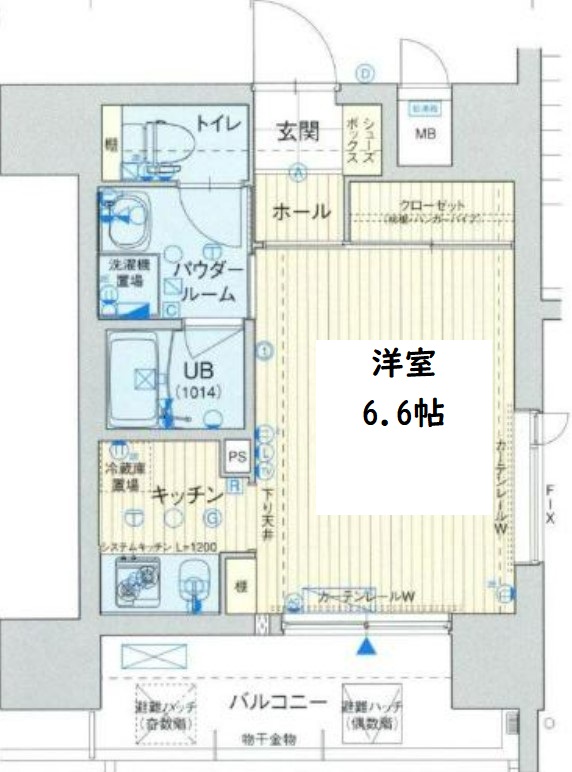 ジュネーゼ京町堀パークサイド 間取り