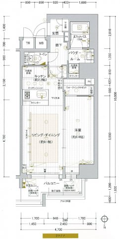 プレサンスNEO心斎橋 間取り