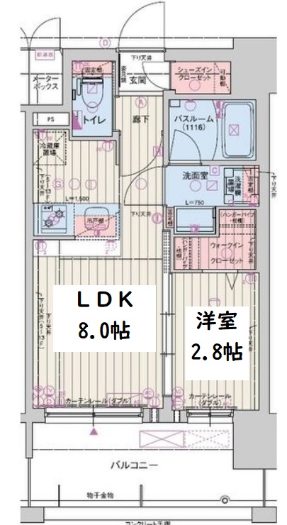 レオンコンフォート十三　間取り