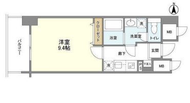 アヴェニール北浜 間取り