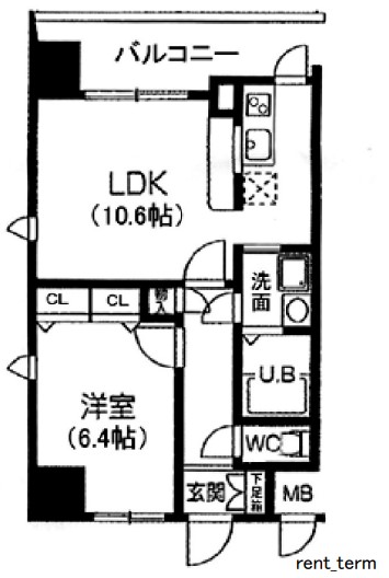 S-RESIDENCE谷町九丁目　間取り