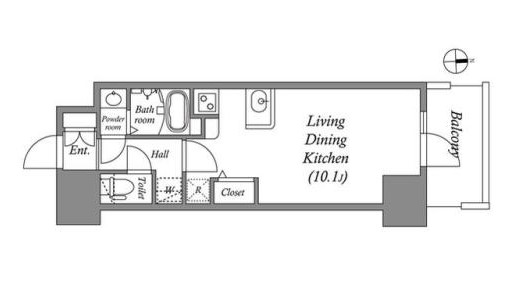 MELDIA CREST TAPP NANBA-WEST　間取り