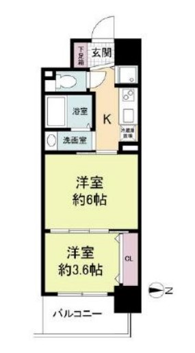 セレニテ心斎橋グランデ　間取り