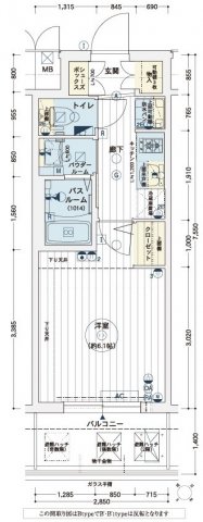 エステムコート難波WEST-SIDEⅥグラッド　間取り