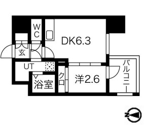 ミラージュパレス難波グランツ　間取り
