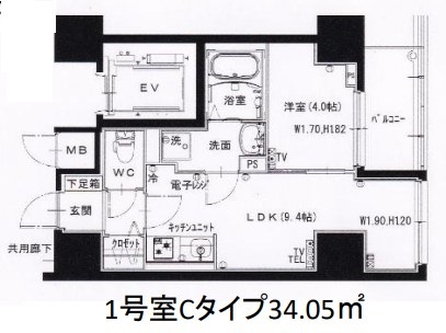 ローズコーポ堺筋本町　間取り