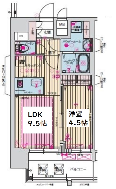 プレサンス京町堀ノース　間取り