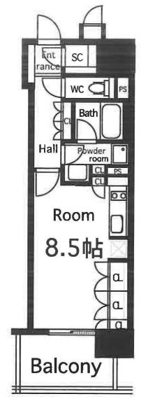 イニシアブランなんば　間取り