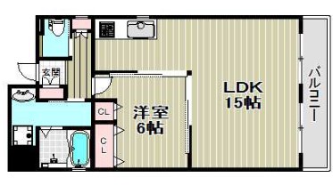 プラチナム北堀江　間取り