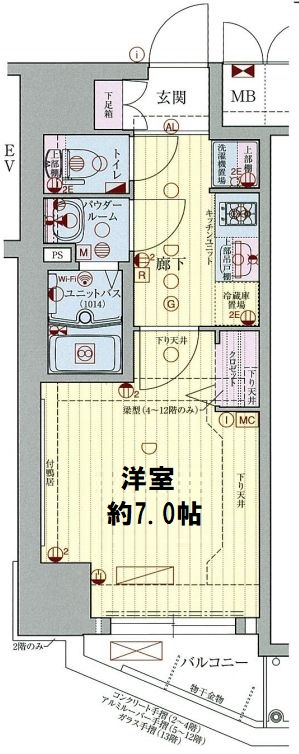 プレサンス梅田Ⅱ 間取り