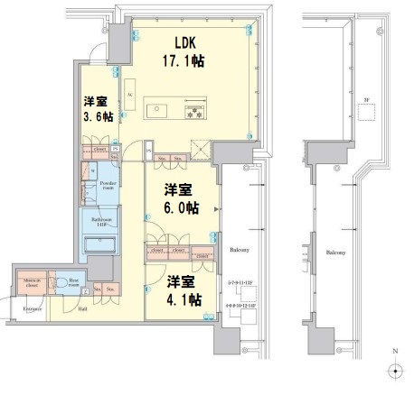 RJR堺筋本町タワー　間取り