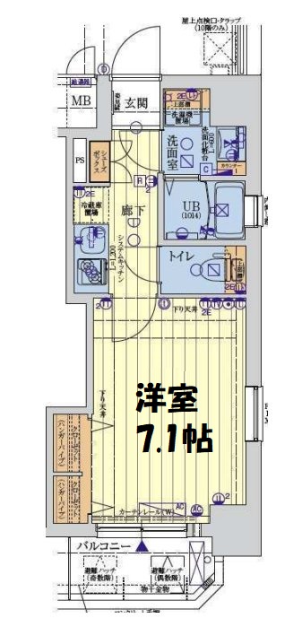 レオンコンフォート難波ミラージュ　間取り