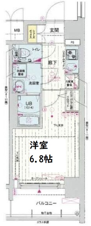 ジアコスモ江戸堀パークフロント 間取り