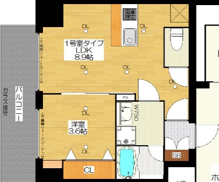 ブエナビスタ難波サウスタワー　間取り