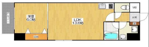 M.hills南堀江south　間取り