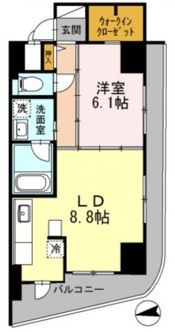 カスタリアタワー肥後橋　間取り
