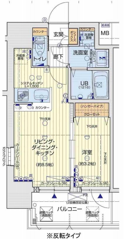 レオンコンフォート難波ブラン 間取り