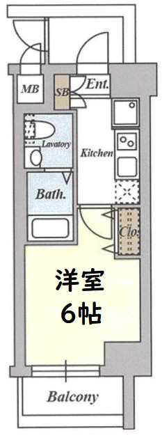 エステムコート新大阪Ⅷレヴォリス　間取り図
