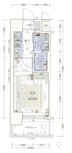 エステムコート天神橋Ⅲアヴァンテ　間取り
