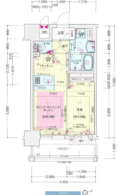 プレサンス新大阪ザ・シティ　間取り