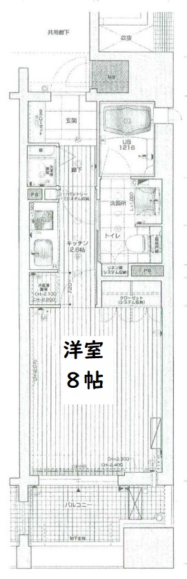 リーガル靭公園南　間取り