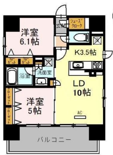 プレサンス四天王寺　間取り