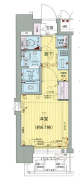 プレサンス新大阪ヴィガ　間取り