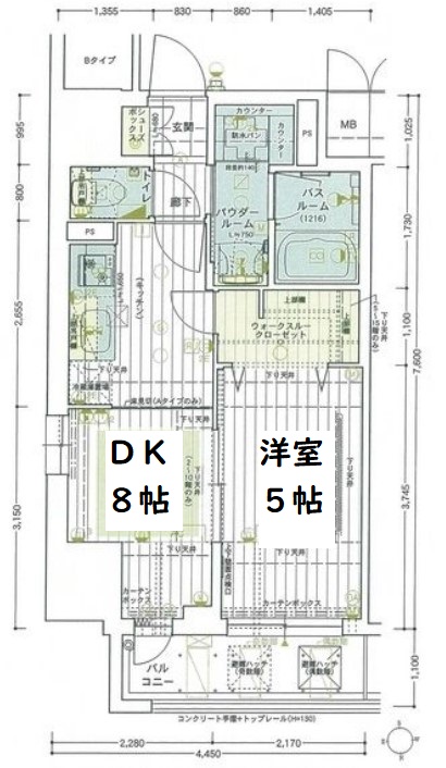 エステムコート北堀江 間取り