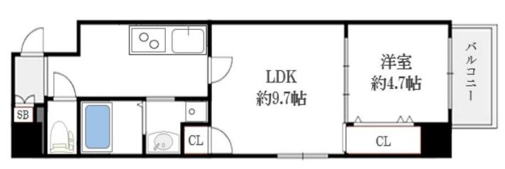 レオンコンフォート南堀江　間取り