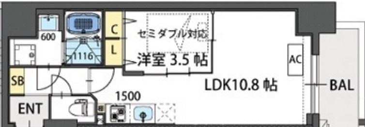 ラ・フォルム天満橋EAST 間取り