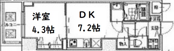 S-RESIDENCE堺筋本町Uno　間取り図