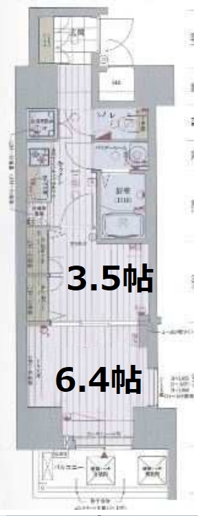 レジュールアッシュ梅田AXIA 間取り
