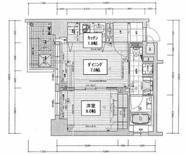 リーガル四ツ橋立売堀Ⅱ 間取り