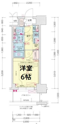 プレサンス南堀江ザ・センス　間取り