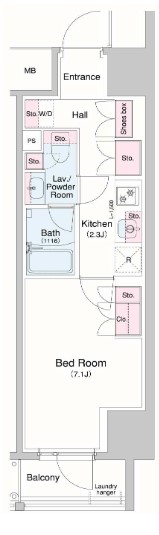 エスリードコート堺筋本町（旧プレール・ドゥーク堺筋本町Q）　間取り図