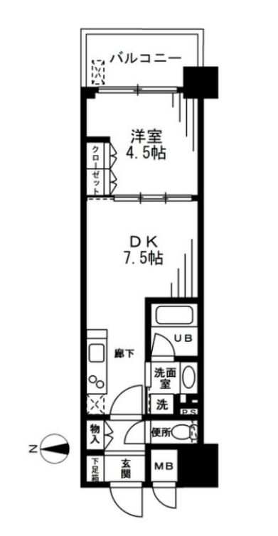 ザ・パークハビオ天満橋　間取り