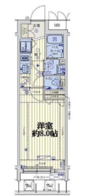 スワンズシティ心斎橋ルーノ　間取り